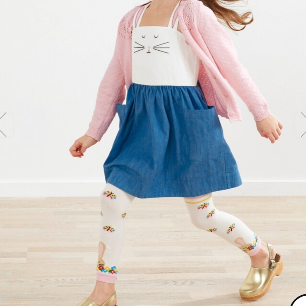 Hanna Andersson Bunny Jumper In Chambray 3T 90